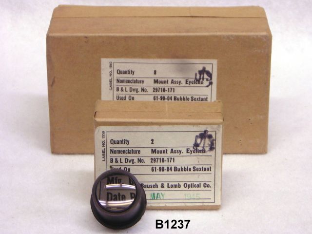 BAUSCH & LOMB BUBBLE SEXTANT EYEPIECE MOUNT ASSEMBLY BOX OF 2